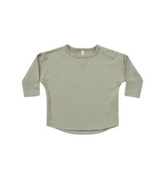 NEW QUINCY MAE kids' long sleeve tee in sage